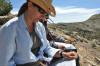 Claire (TA) consults her map at Elk Basin