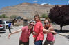 Nina, Annie, and Caitlin, outside Price, Book Cliffs