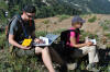 Pat and Molly mapping normal faults (hopefully) at the Flagstaff Mine dumps, Alta overthrust project
