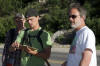 Don helps Tyler and Sam with some roadside geology, Alta
