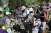 Looking for square holes in fine-grained limestone (periclase), Alta stock project