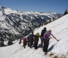 Shortcut across a snowfield, Alta overthrust project