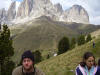 Billy, Poonam, and Brian (in the distance) at Col Rodello
