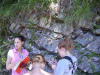 Poonam, Dawn, and Erin on the road into Tuscany