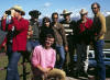 Closeup of the Clay Butte group  Bob Lanning at far left, Joe Jellick in the pink sweater, Cal McKee directly behind him, John McCormick second from right in the red jacket.