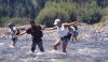 Crossing Boulder Creek, Pioneer Mtns hike
