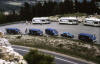 Parade of vans in the Bighorns