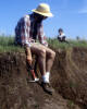 Tom Gardner ponders soil at Stockdale