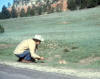 Mike Harvan feeds gophers at Devils Tower