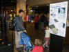 Matt Mercurio and children at the opening reception in the Museum