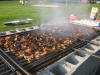chicken cooking and smoking