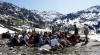 Lecturing on glacial geology, amid snowy outcrops