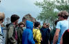 Lecture at Red Rocks (Denver). Gloria (facing camera), Eve (yellow slicker) and Dan (blue shirt)