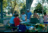 Picnic at Milford, Utah. Paul Sliva (cowboy hat), Dan, Mark Smolley (red shirt) and Toni at right