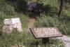 smashed outhouse, but note Steve Johnson's arm beneath
