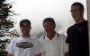 John, Rudy, and Matt pose at Hellgate, Alta