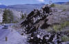 Slide area at Mammoth Hot Springs