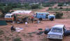 Breaking camp in the early morning in Texas  XC trip