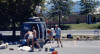 parking lot, U of U, packing for trip up the canyon