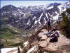 Sitting on Duff's Bench, Alta