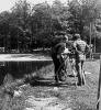 GSc 470 class with Duff Gold, Whipple Dam, 1978. Penn State Archives