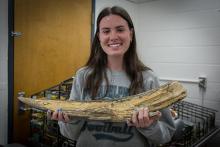 Kaitlin Dasovich, a student in geosciences