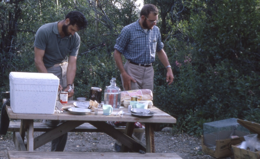 Malcolm Stewart and Lynn Brant on the Penn State Geology Field Camp 1962