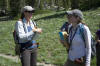 Claire (TA) and Nina in the meadow below Duff's bench, Alta overthrust project