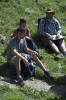 Al, Rob, and Ben resting before the death march, Alta overthrust