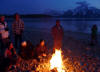 Bonfire on Jackson Lake, Tetons: Dan, Tommy, Alex, Amri, Neil, & Aziz