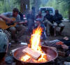 Fire and music, Wildhorse Forest Service camp