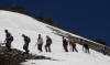 Traversing below Superior peak, Alta overthrust project: Matt, Azfar, Alex, Sara, Erika, Genevieve, Leah, & Kara
