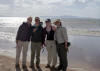 Kara Cahoon, Leah Toms, Sara Fritz, and Ellen Chamberlin on the shores of the Great Salt Lake