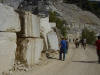 Brian and Erin (foreground) in a marble quarry in Tuscany