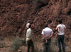 Coal stratigraphy at Price/Helper Utah. Mike Canich on the right and Jeff Bruneau on the left with the hat. 