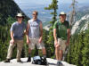 TAs: Russ, Matt, & Eriks in Bells Canyon, with SLC valley behind them
