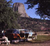 Devil's Tower, SD, on the return trip to Penn State. Jay Byerly is on the picnic table.