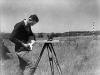 Plane table surveying, probably in the 1950s or 60s. Penn State Archives