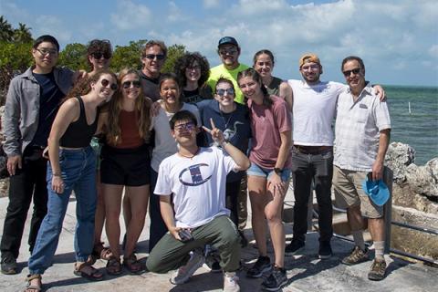 Group of students in the Florida Keys