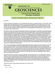 2005 Geosciences Cover